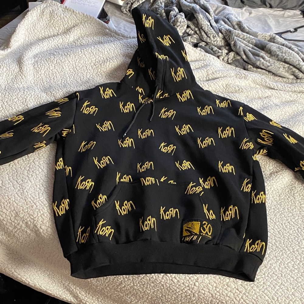 Korn 30th Anniversary Unisex Black & Gold Hoodie